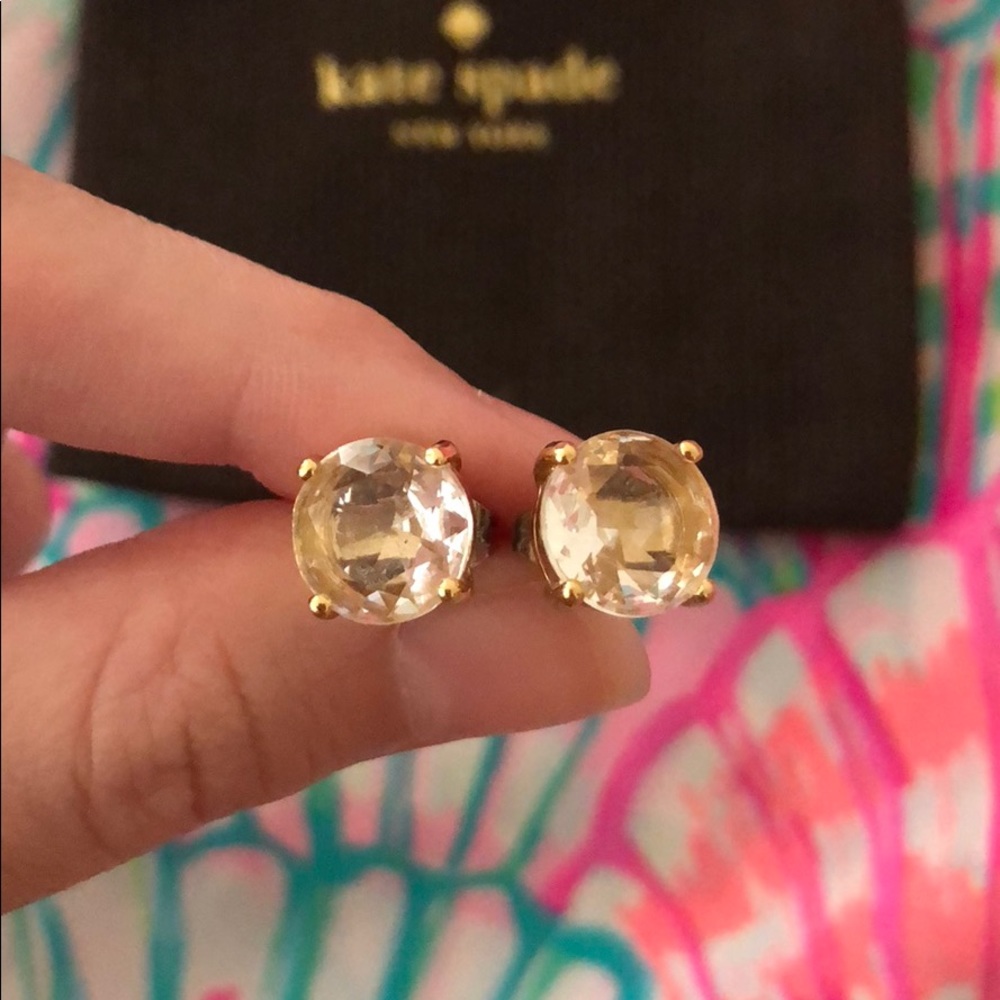 Kate Spade crystal golden earrings